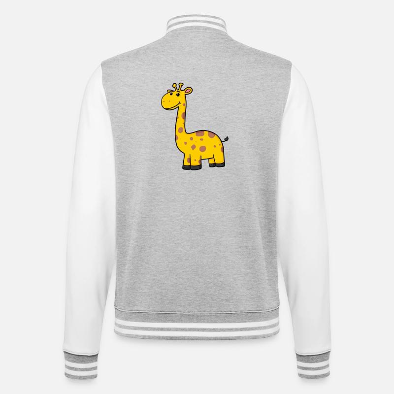 Giraffe - College Sweat Jacket - heather grey/white