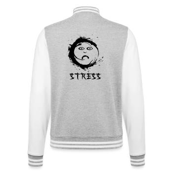 Enzo zen smiley Ensie Stress - College-Sweatjacke - Grau meliert/Weiß - Hinten - Marisol (170cm)