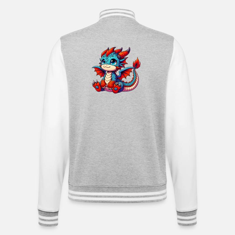 Dragon - Veste Teddy - gris chiné / blanc
