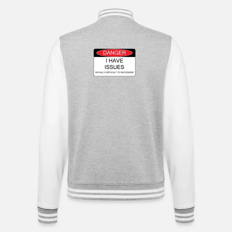 I have Issues - College Sweat Jacket - heather grey/white