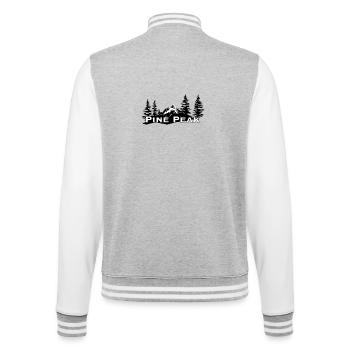 Pine Peak - College-Sweatjacke - Grau meliert/Weiß - Hinten - Marisol (170cm)