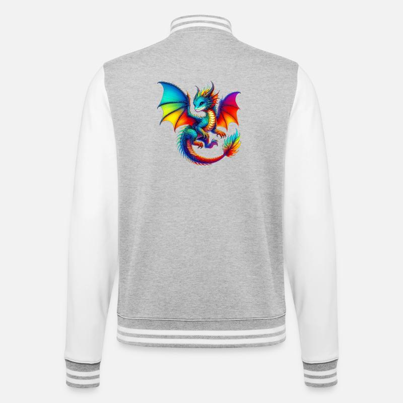 Dragon - Veste Teddy - gris chiné / blanc