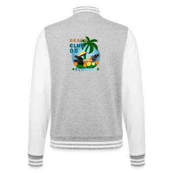 BEACH CLUB Florida - College-Sweatjacke - Grau meliert/Weiß - Hinten - Marisol (170cm)