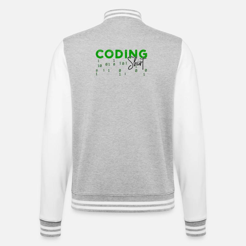 Coden Developer Programmierer Webentwickler Spruch - College-Sweatjacke - Grau meliert/Weiß