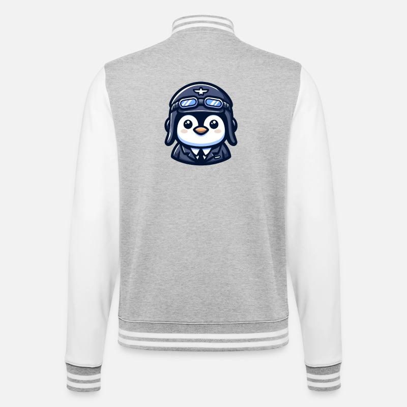 Pilotes de l’Escadrille des glaces - Veste Teddy - gris chiné / blanc