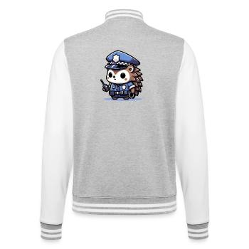 Copains de patrouille - Hérisson courageux - Veste Teddy - gris chiné / blanc - Dos - Marisol (170cm)