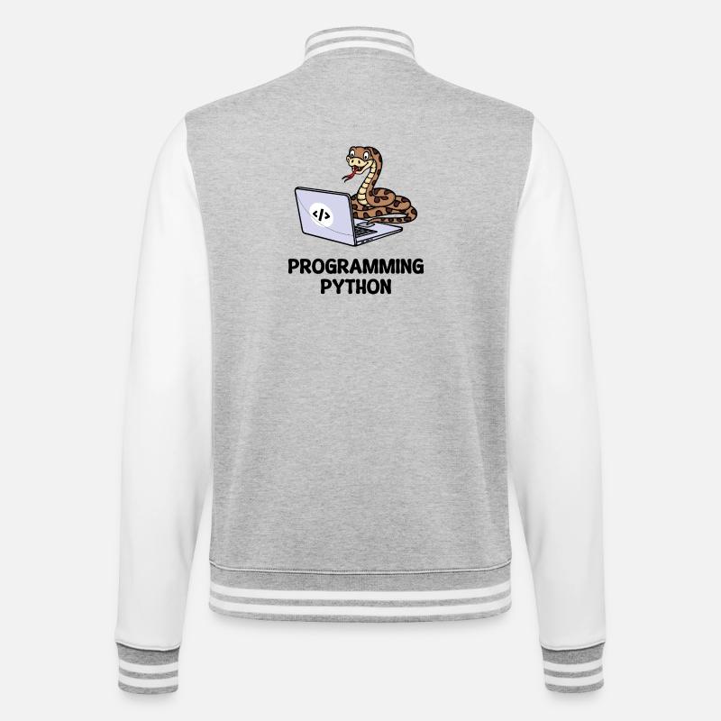 Developer Lustige Sprüche Programmierer Computer - College-Sweatjacke - Grau meliert/Weiß