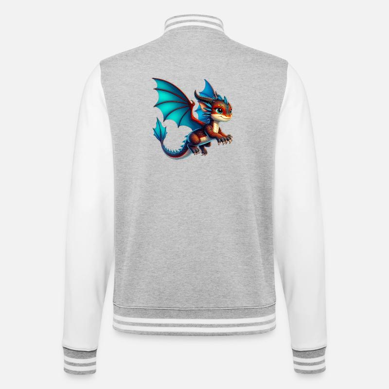 Dragon - Veste Teddy - gris chiné / blanc