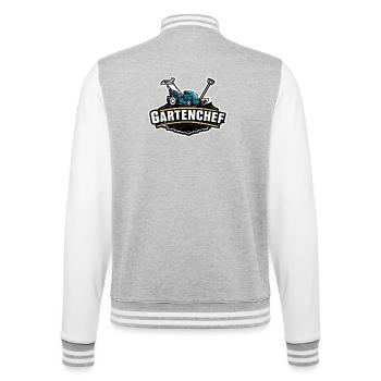 Gartenarbeit Gartenchef - College-Sweatjacke - Grau meliert/Weiß - Hinten - Marisol (170cm)