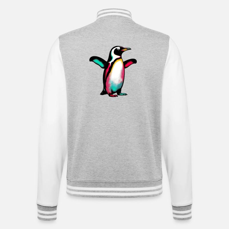 Pingouin - Veste Teddy - gris chiné / blanc