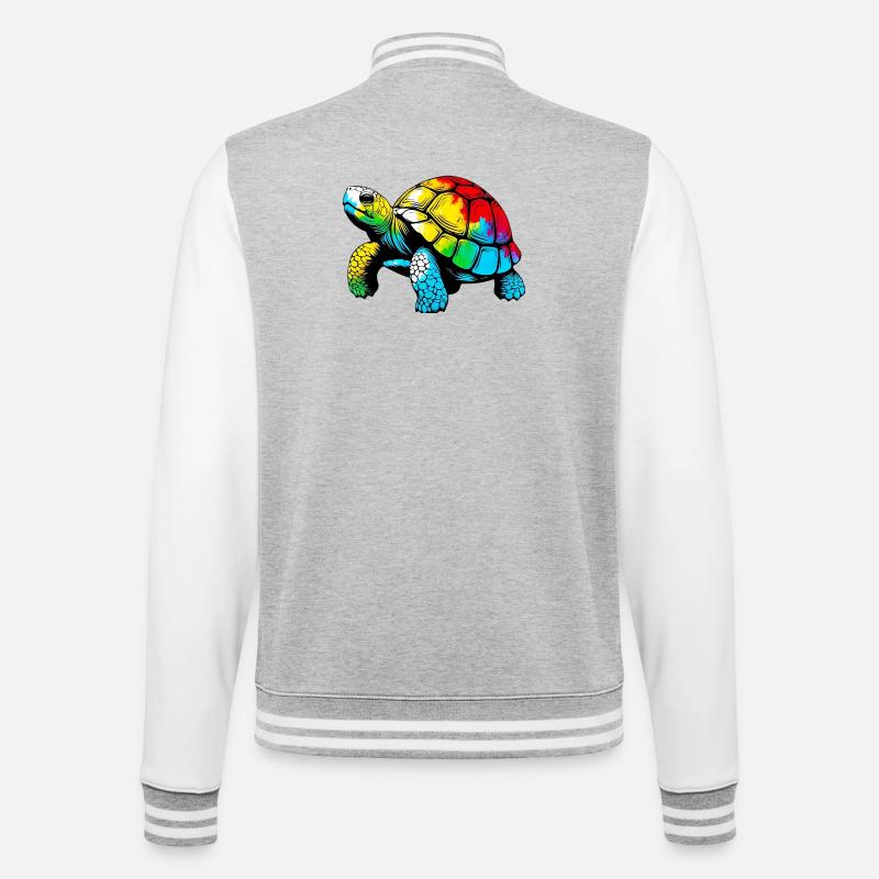 Turtle - College Sweat Jacket - heather grey/white
