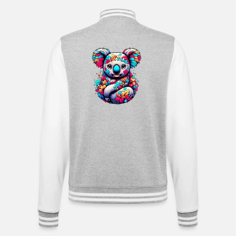 Koala - Veste Teddy - gris chiné / blanc