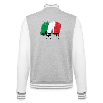 Italienisches Stadtbild Brush Flagge - College-Sweatjacke - Grau meliert/Weiß - Hinten - Marisol (170cm)