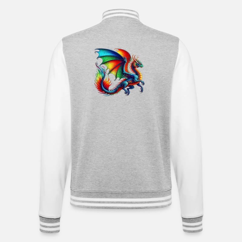 Dragon - Veste Teddy - gris chiné / blanc
