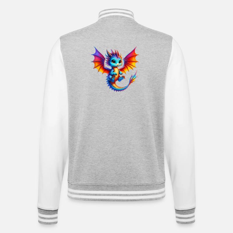 Dragon - Veste Teddy - gris chiné / blanc