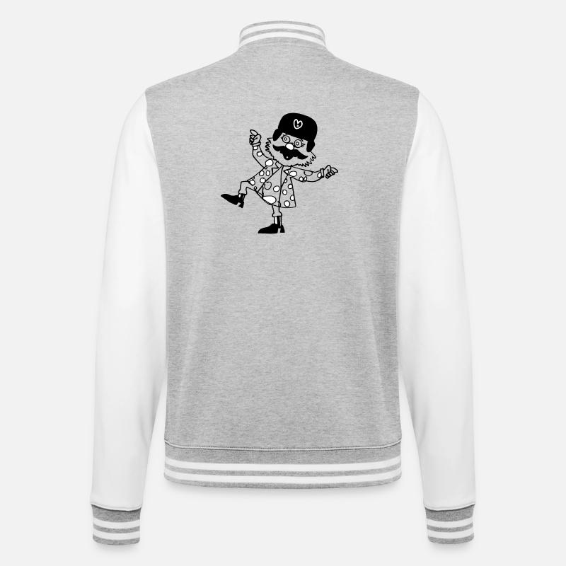 Welcome to the Circus - College Sweat Jacket - heather grey/white