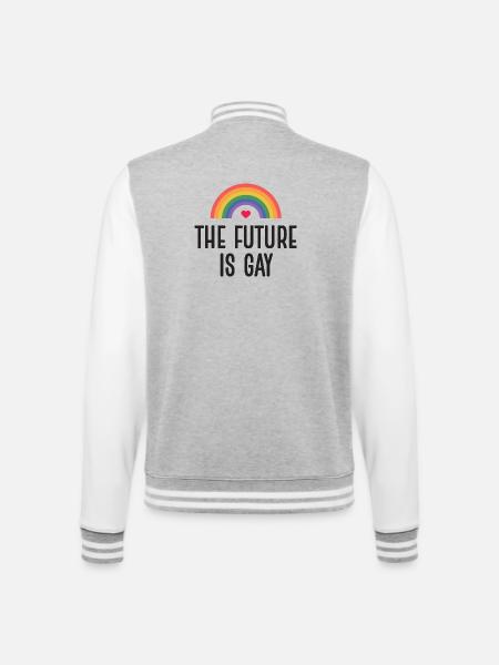 LGBT Pride Month - Die Zukunft ist schwul - College-Sweatjacke - Grau meliert/Weiß