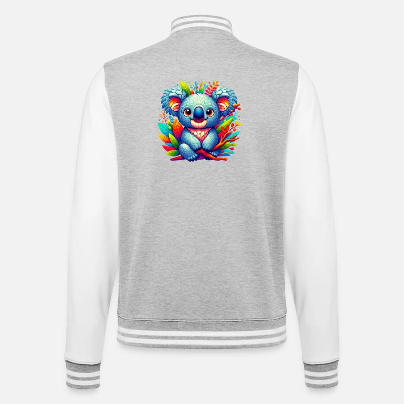 Koala - Veste Teddy - gris chiné / blanc