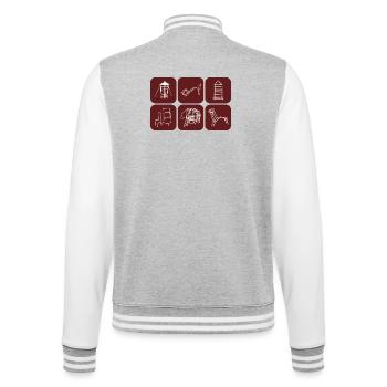 Ungarn Playground scapes - College-Sweatjacke - Grau meliert/Weiß - Hinten - Marisol (170cm)