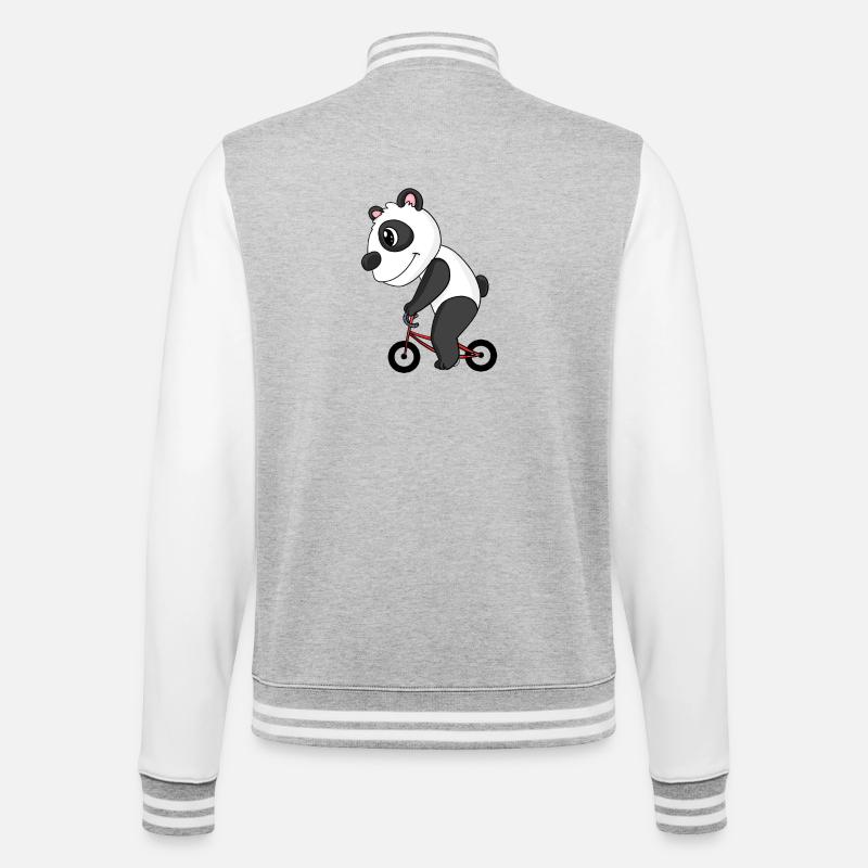 Vélo Panda - Veste Teddy - gris chiné / blanc
