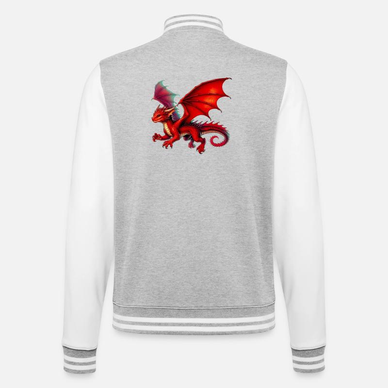 Dragon - Veste Teddy - gris chiné / blanc
