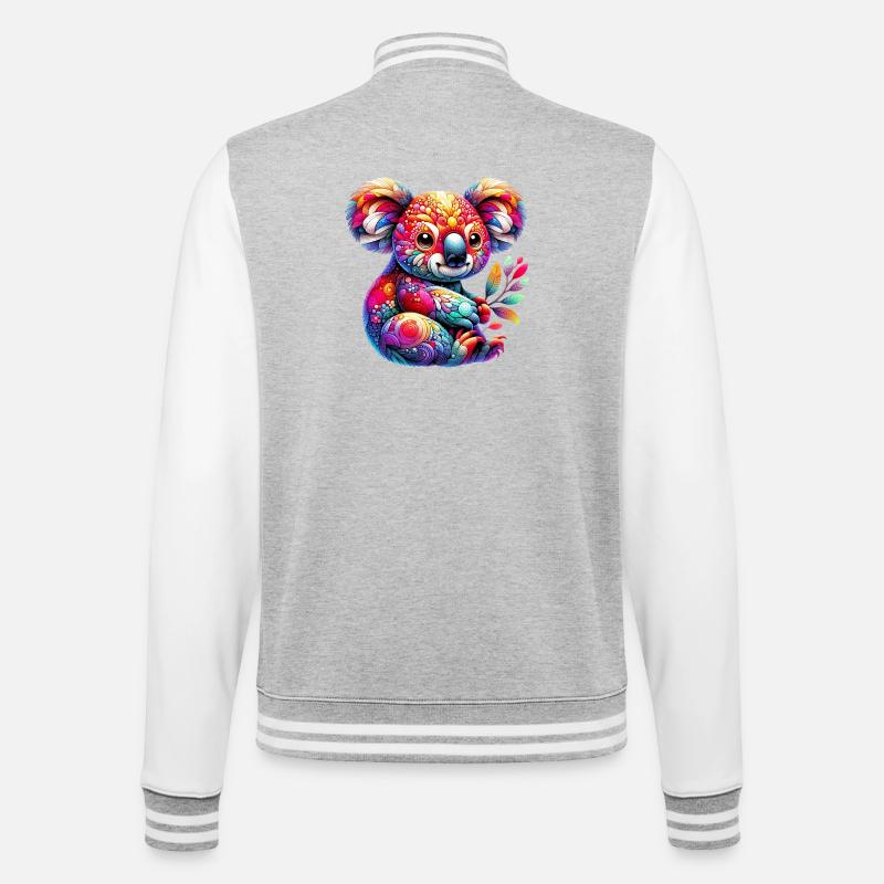 Koala - Veste Teddy - gris chiné / blanc