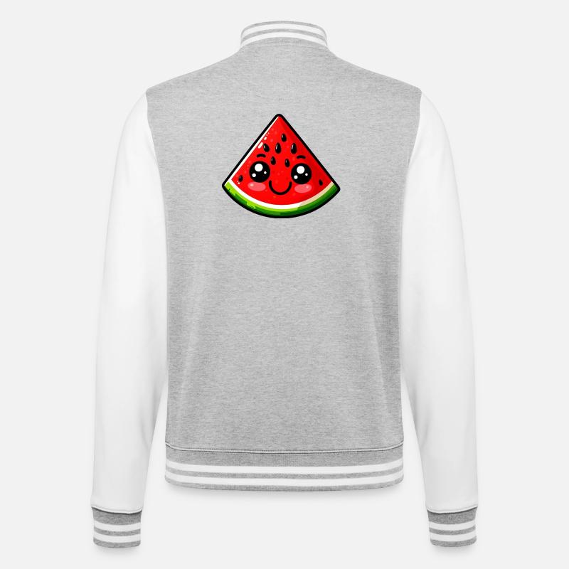 Pastèque Pastèques - Veste Teddy - gris chiné / blanc