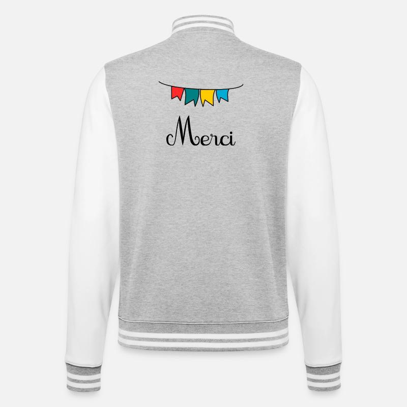 MAÎTRESSE. MERCI. MERCI MAÎTRESSE - Veste Teddy - gris chiné / blanc