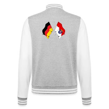 Drapeau Allemagne, Hesse - Veste Teddy - gris chiné / blanc - Dos - Marisol (170cm)
