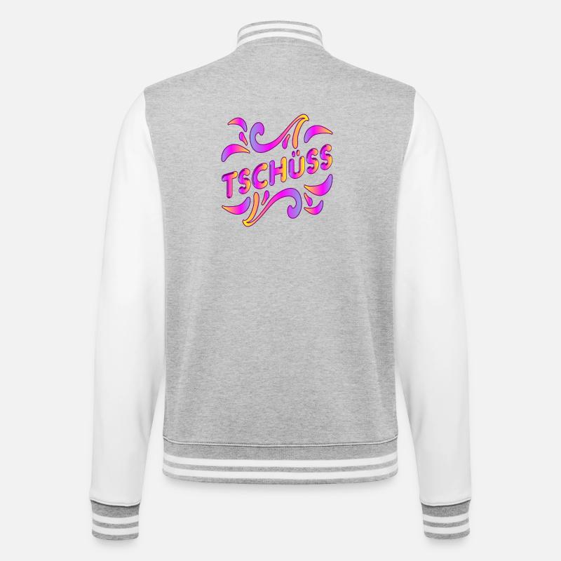 ABSCHIED TSCHÜSS - College-Sweatjacke - Grau meliert/Weiß
