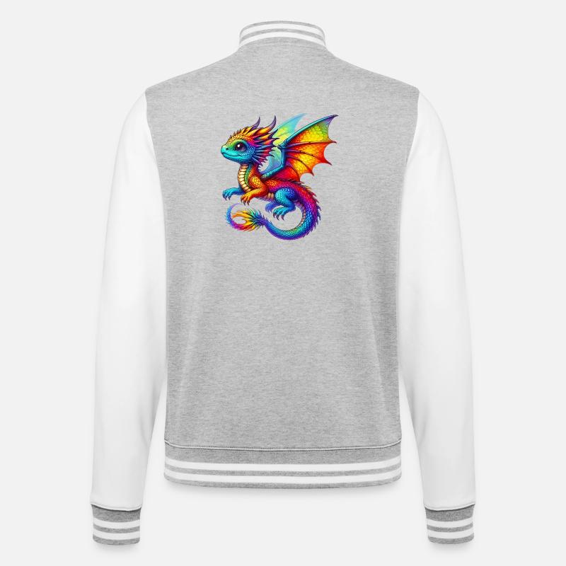 Dragon - Veste Teddy - gris chiné / blanc