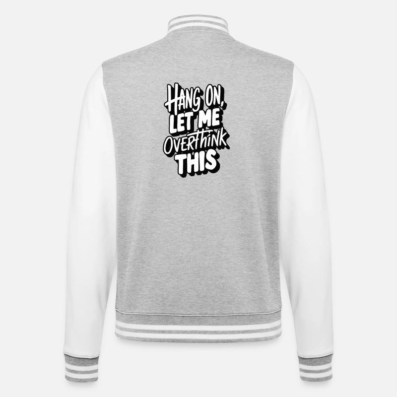 Motivationstext Freizeit Afrikanischer Stil - College-Sweatjacke - Grau meliert/Weiß