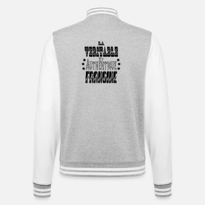 La Véritable et Authentique Frangine - Veste Teddy - gris chiné / blanc