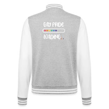 LGBTQ Pride Month - Gay Pride. Loading - College Sweat Jacket - heather grey/white - Back - Marisol (170cm)