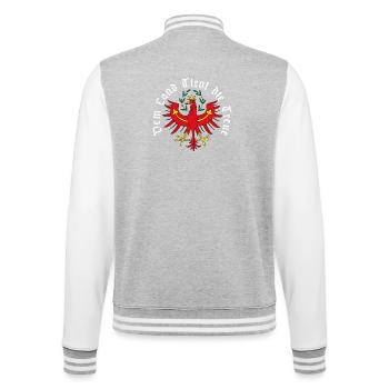 Dem Land Tirol die Treue - College-Sweatjacke - Grau meliert/Weiß - Hinten - Marisol (170cm)