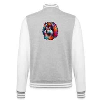 Malamute Faros - College Sweat Jacket - heather grey/white - Back - Marisol (170cm)