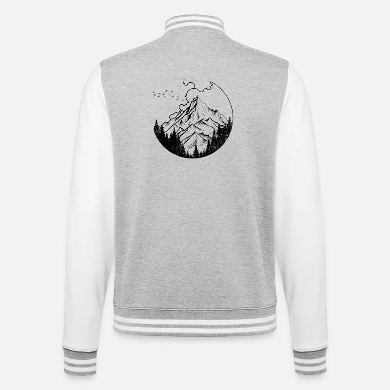 InputRequiredDesignPreview - College Sweat Jacket - heather grey/white