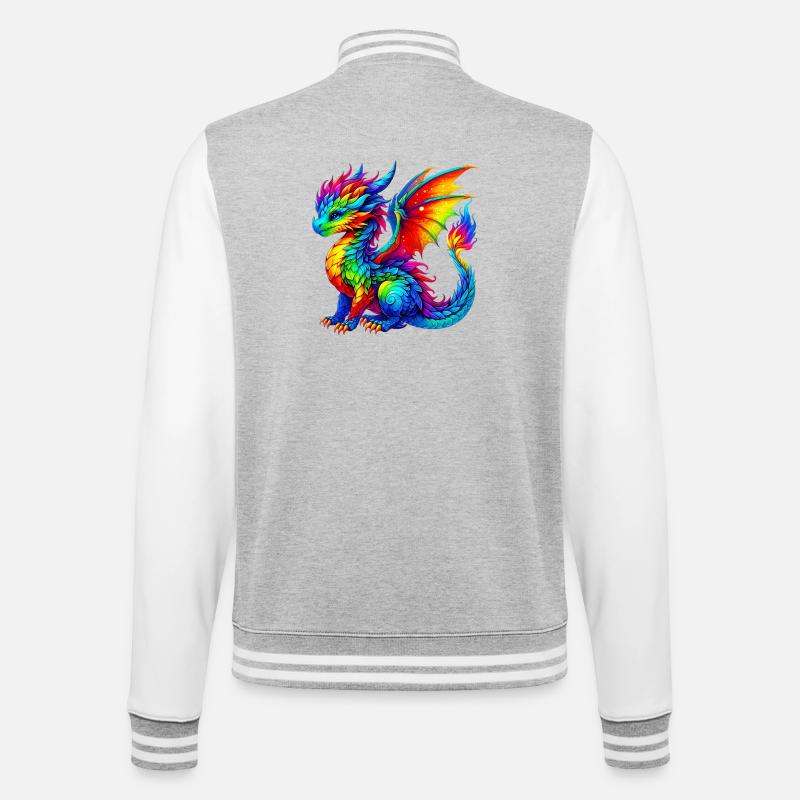 Dragon - Veste Teddy - gris chiné / blanc