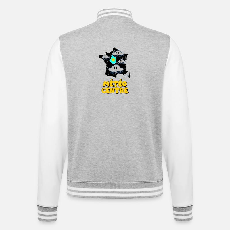 Météo centre - Veste Teddy - gris chiné / blanc