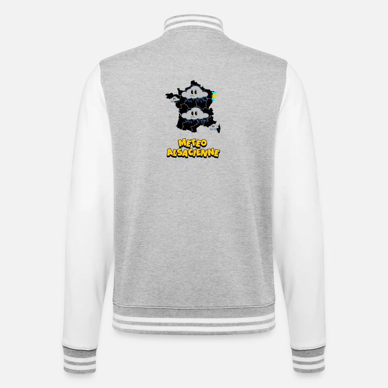 Alsatian weather - College Sweat Jacket - heather grey/white