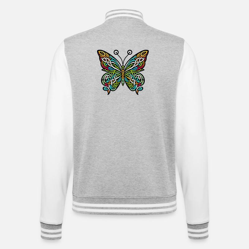 Papillon - Veste Teddy - gris chiné / blanc
