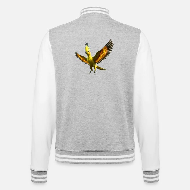 Calopsitte (21) - Veste Teddy - gris chiné / blanc