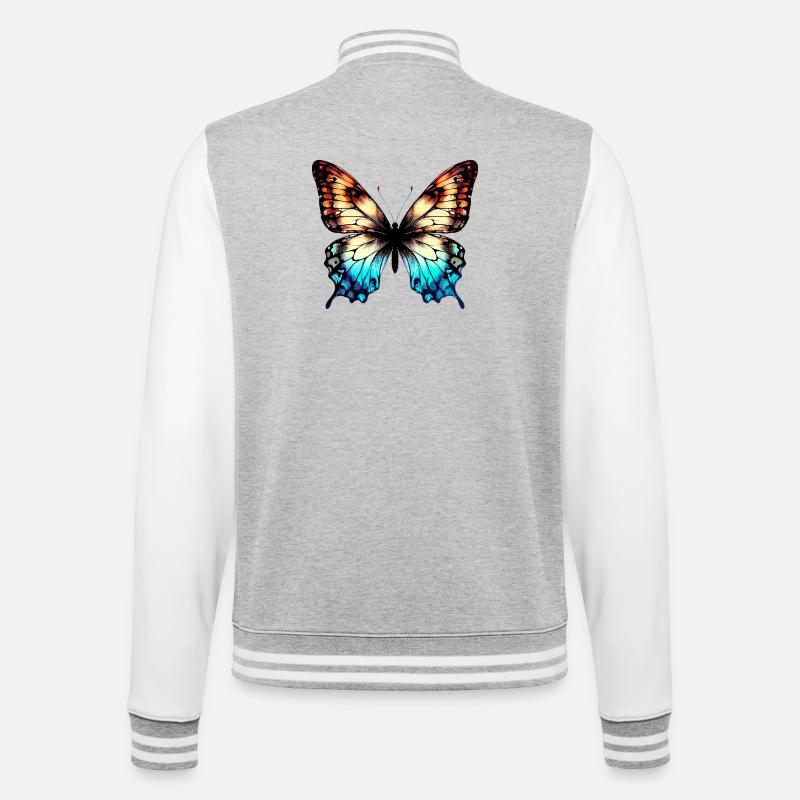 Papillon - Veste Teddy - gris chiné / blanc
