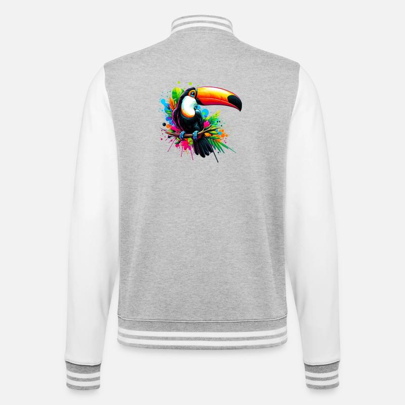 Toucan - Veste Teddy - gris chiné / blanc