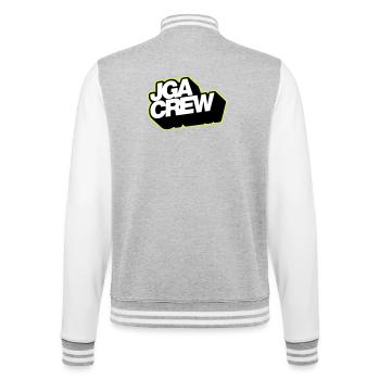 JGA-Crew 3D-Typo 3C - College-Sweatjacke - Grau meliert/Weiß - Hinten - Marisol (170cm)