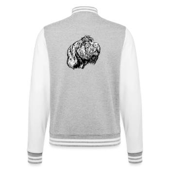 Pudelpointer joins in the conversation - College Sweat Jacket - heather grey/white - Back - Marisol (170cm)