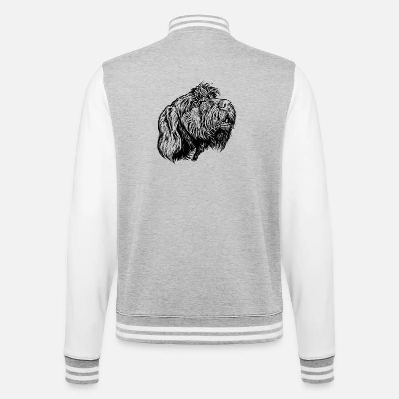 Pudelpointer se joint à la conversation - Veste Teddy - gris chiné / blanc