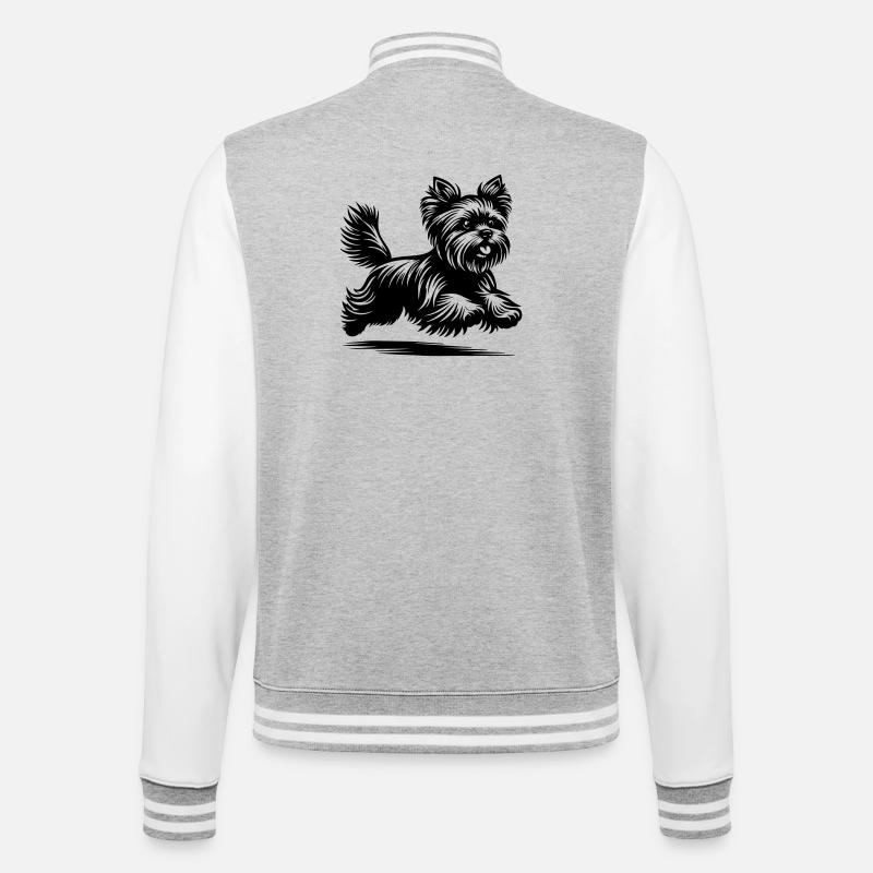 Yorkshire Terrier - Veste Teddy - gris chiné / blanc