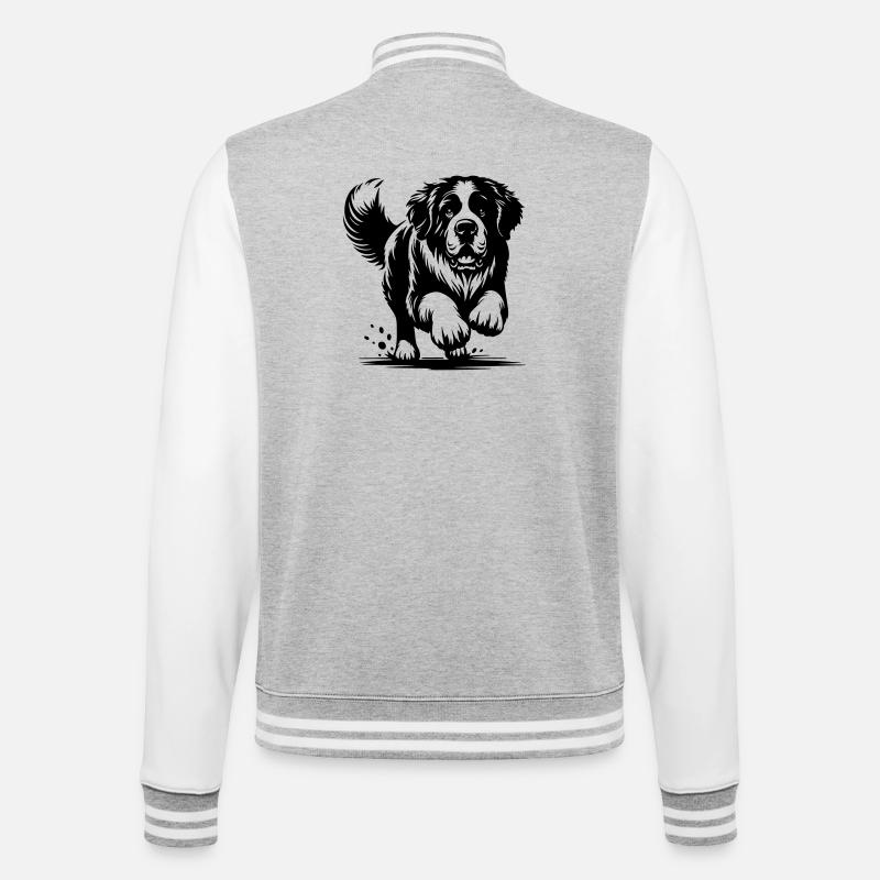 Saint-bernard - Veste Teddy - gris chiné / blanc