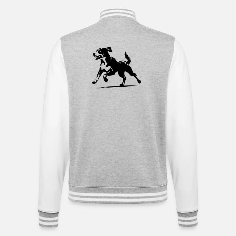 Bouvier de l’Entlebuch - Veste Teddy - gris chiné / blanc